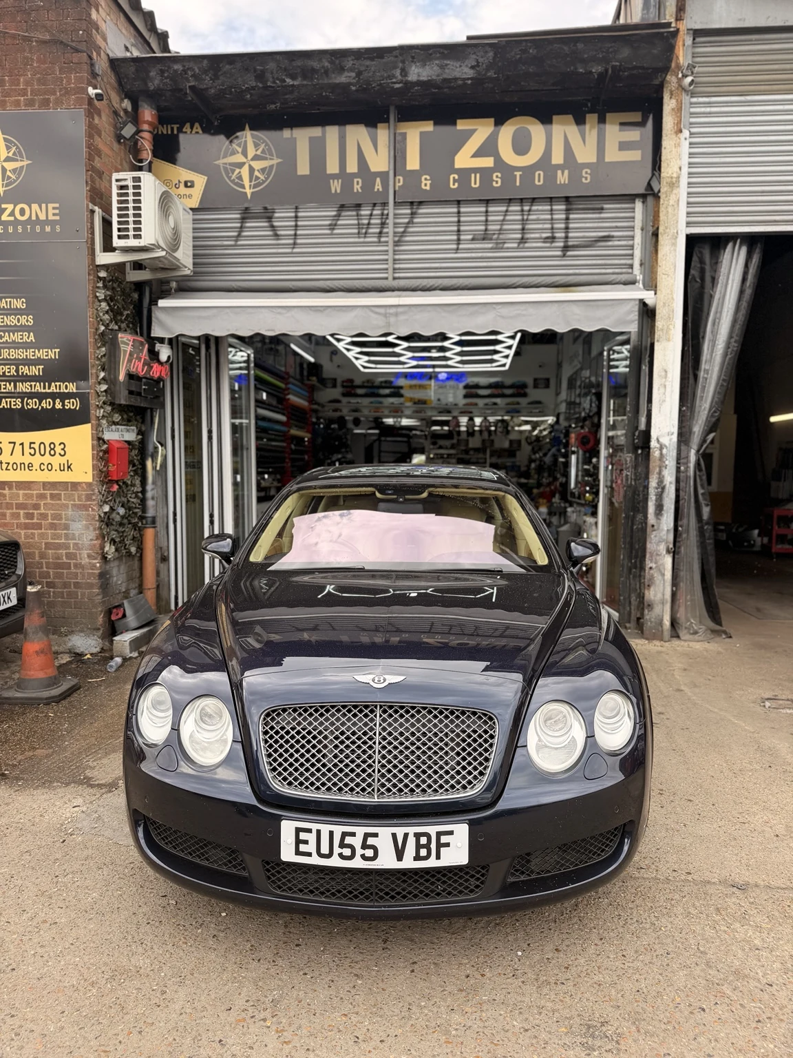Bentley outside Tint Zone UK